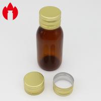 Garrafa de vidro líquido oral, fecho à prova de pilfer, tampa de alumínio de 28 mm
