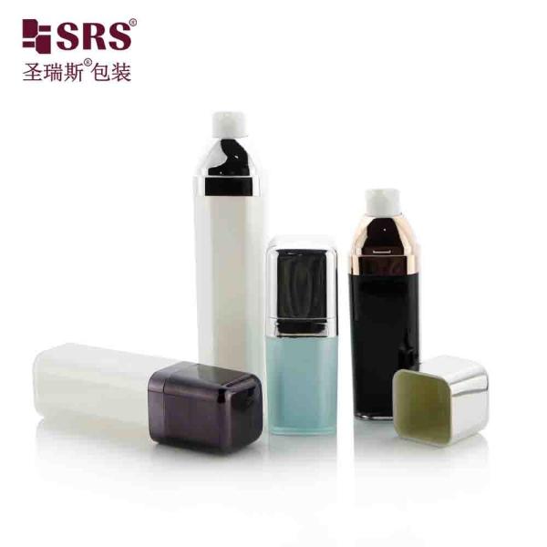 Custom Color Elegant Empty Cosmetic Lotion Square Airless Pump Bottle