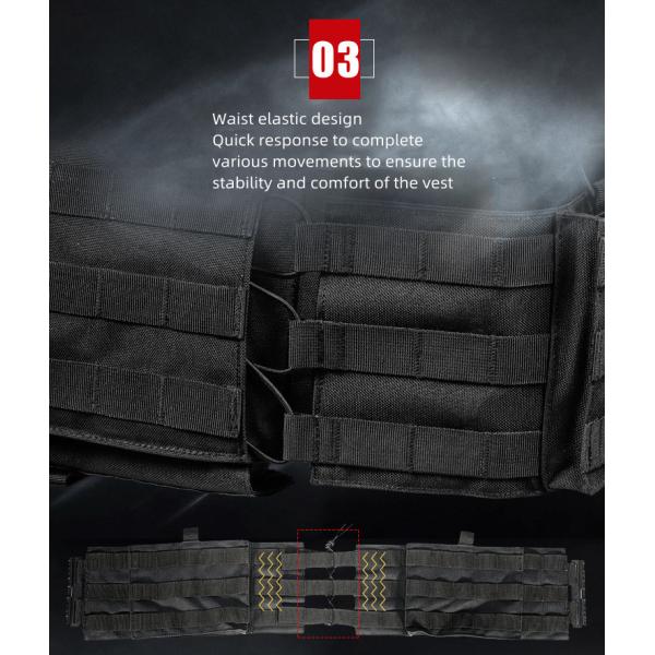 Quick Release Military Ballistic Armor 3kg 1000D Nylon NIJ IV Vest