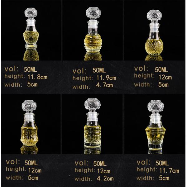 Стекло Кристл круга диаманта творческое разливает покрытие по бутылкам миниатюрного вискиа 50ml УЛЬТРАФИОЛЕТОВОЕ