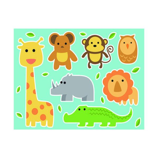 Cartoon Design Animals Shape 3D Tattoos Temporary Body Stickers , Tattoo Body Sticker