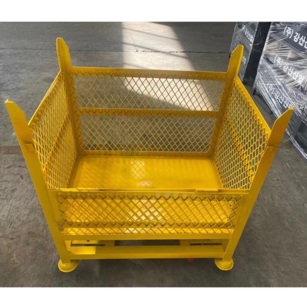 Solution de stockage efficace Cage à palettes pliable avec des caractéristiques personnalisables