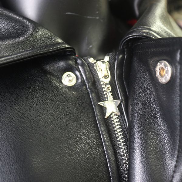 Custom Men's Short Leather Jacket Elastic Waistband Bomber Jacket Embroidered Pattern Towel Embroidered Motor Jacket Casual