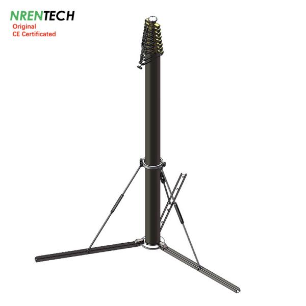 20m lockable pneumatic telescopic mast 30kg payloads-3.7m closed height-for antenna