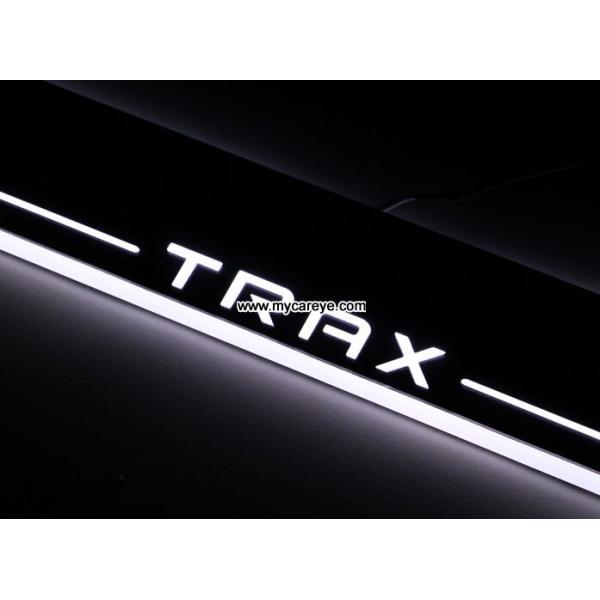 Holden Trax Car accessory stainless steel scuff plate door sill plate lights LED