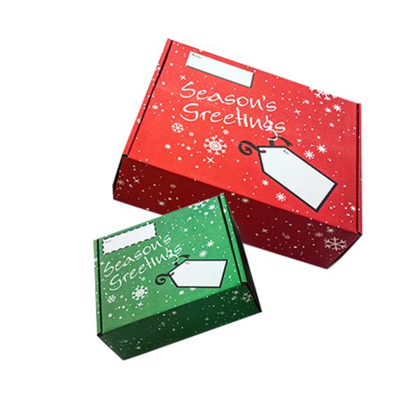 Kraft Mailer Christmas Gift Packaging Corrugated Paper Rectangle For Socks Scarf