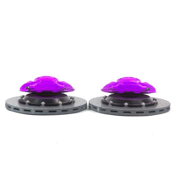 9N Purple Color 380-400mm Brake Disc Auto Parts and Spares 19-20 inch 6-Piston Brake Caliper Rear Wheel