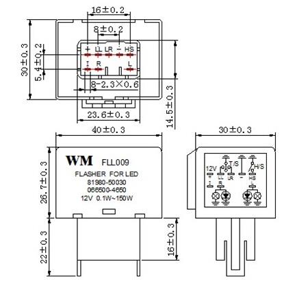 Светосигнализатор поворотника цифров регулируемый для светов приведенных на автобусе 24V 40A 066500-4650 тележки автомобиля