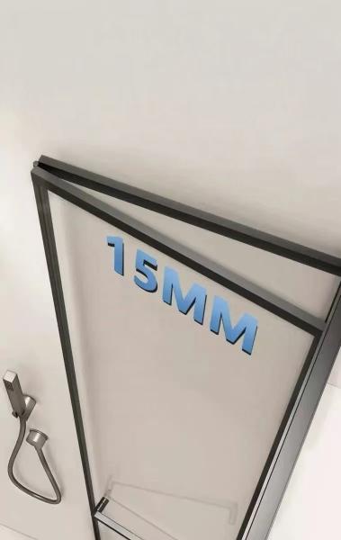 A minimalist one-line sliding door that maximizes opening space, with no overhead clamps design.