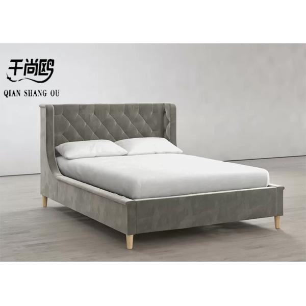 Sturdy / Soft Tall Upholstered Bed Affordable For Apartment / Hotel