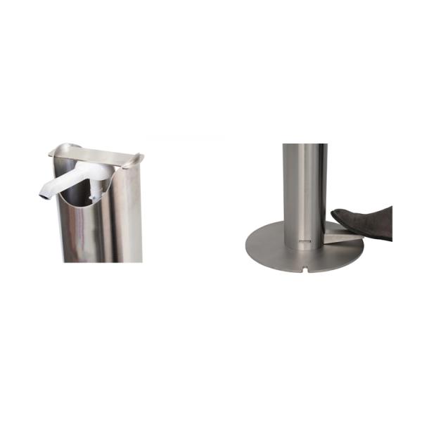 Стойка дезинфицирующего средства стойки распределителя Санитисер педали ноги трубки нержавеющей стали круглой активной всеобщей эксплуатируемая педалью