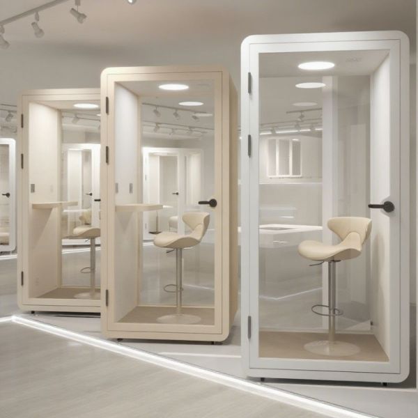 Portable Private Office Booths Small Mobile Phone Booth Adjustable With Steel Structure