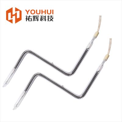 Durable 200-4000W Z-type Double Tube Carbon Fiber Infrared Heating Lamp with Clear Emitting Color for Industrial Applications