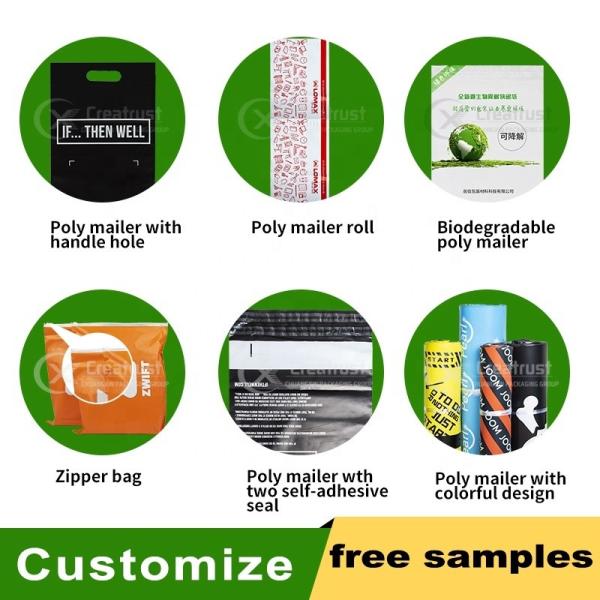 GDCX Free Sample in Stock  High Quality Mailer Personalized White Bags Recyclable 10X13 Recycled Silver Printed Poly Mailers