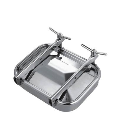 Sanitary Stainless Steel Manhole Cover Single Arm Low Pressure 304 316 Tank Manway