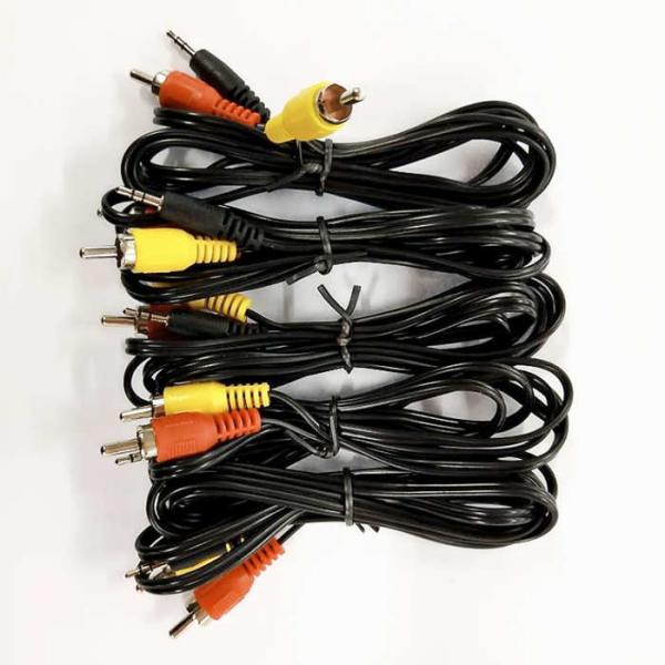 mini jack-3RCA vídeo masculino de 3.5mm TRRS e cabo de transmissão de dados 1.5meter de AudioCable