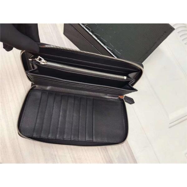 Authentic Crocodile Belly Skin Men's Large Card Wallet Genuine Real Alligator Leather Male Clutch Purse Money Bag