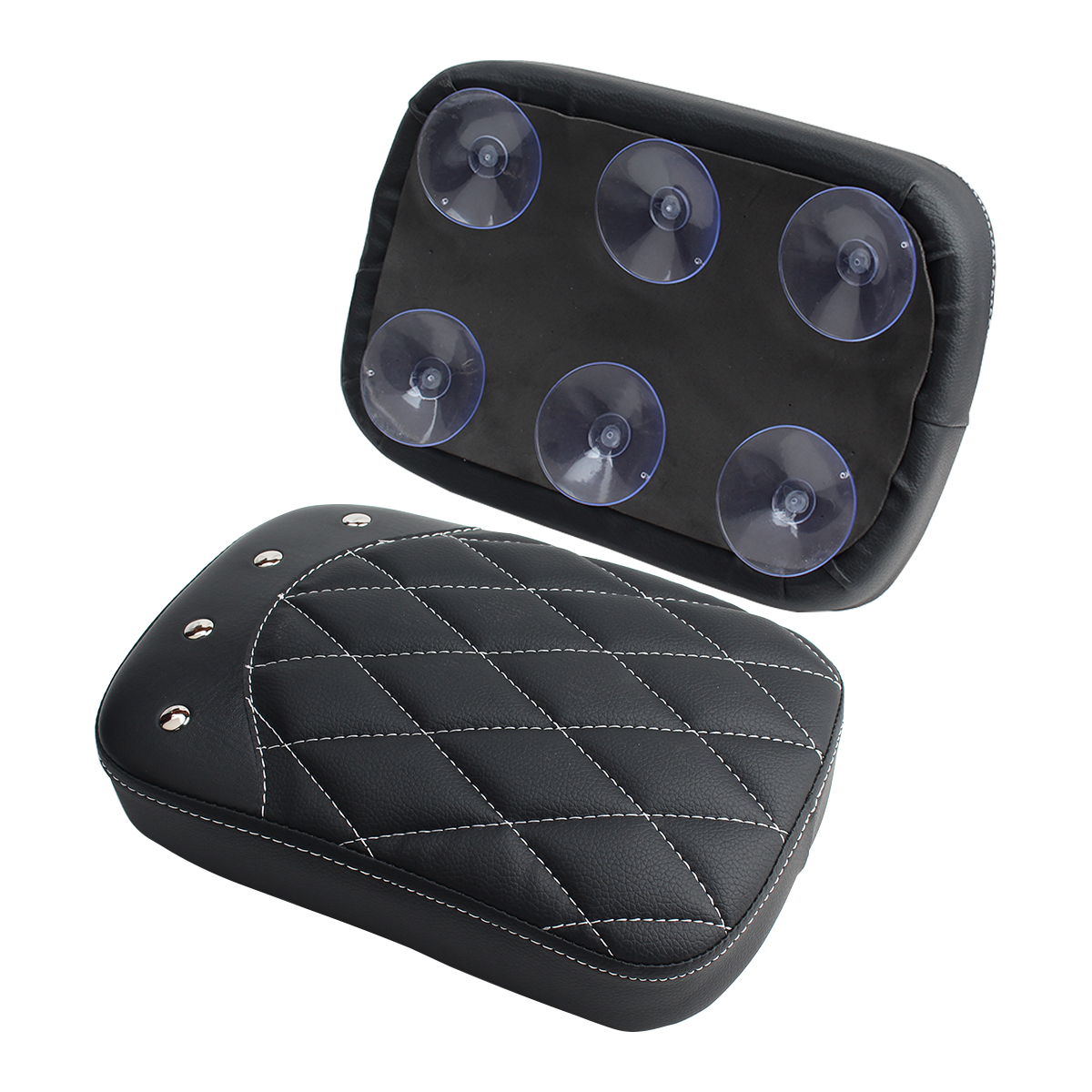 Motorcycle rear seat, retro suction cup single seat, 6 suction cups or 8 suction cups, suitable for Harley-Davidson 883, 1200, Choppers Dyna.