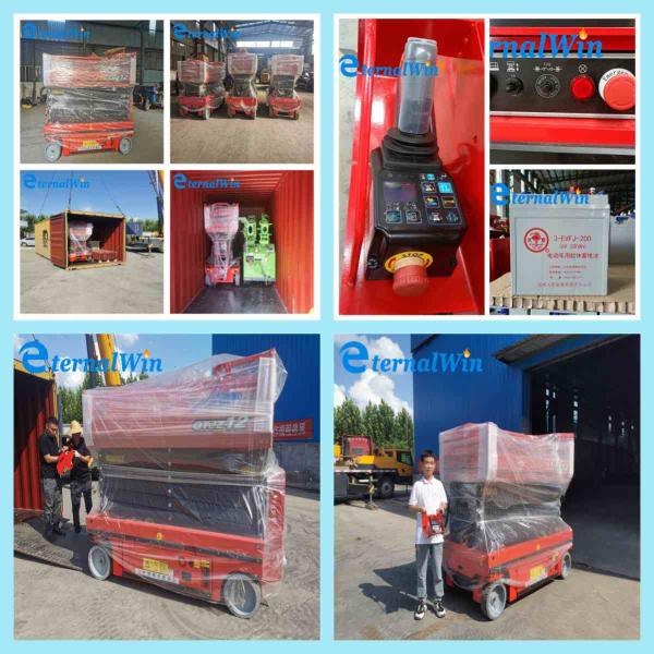 Подъема платформы ODM OEM цвет воздушного красный Scissor Lifter 12m