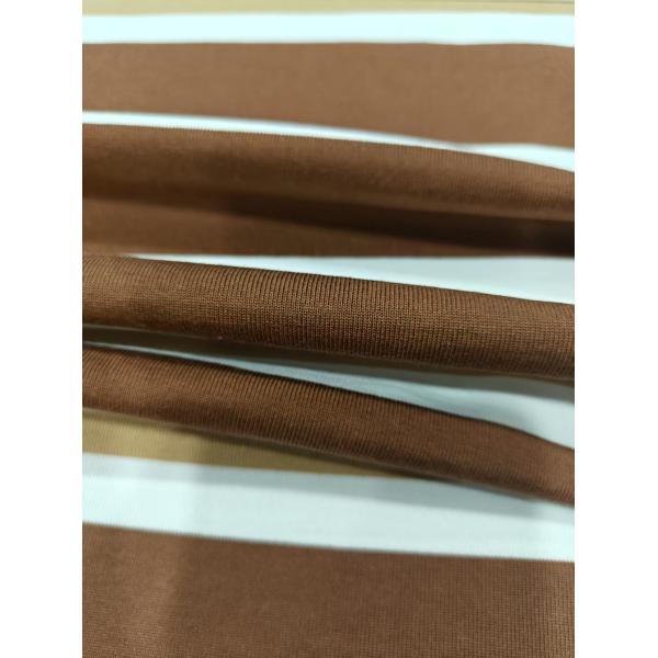 Tissu tricoté rayé confortable, de haute qualité et résistant à l'usure pour T-shirt