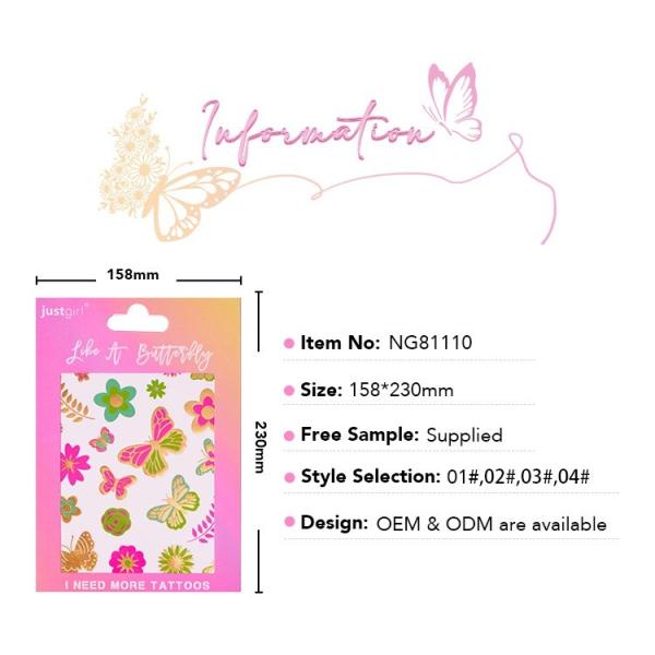 Kids Friendly Custom Temporary Tattoo Sticker Safe For Sensitive Skin OEM