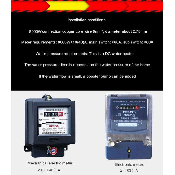 Portable Induction Water Heater 220V 8500W Wall Hot Water Heater