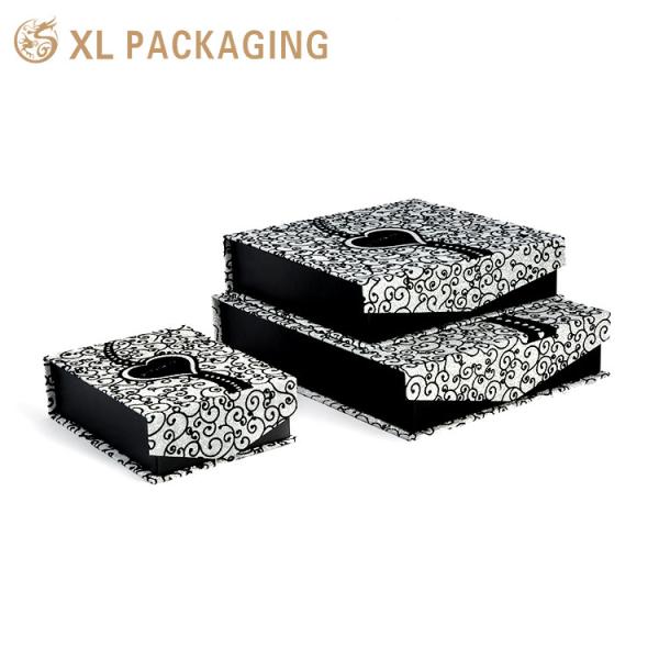 Emballage cadeau personnalisé XL, emballage de boîte cadeau personnalisé, taille acceptée, couleur noire, boîte à bijoux en papier, boîte cadeau magnétique en papier, boîte à bijoux cadeau écologique