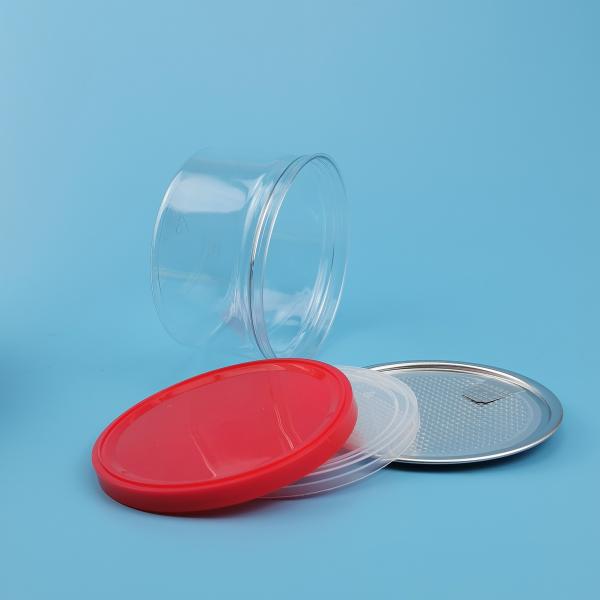 99mm 0.5L Sugar PET Peel Off  Little Plastic Jars With Lids