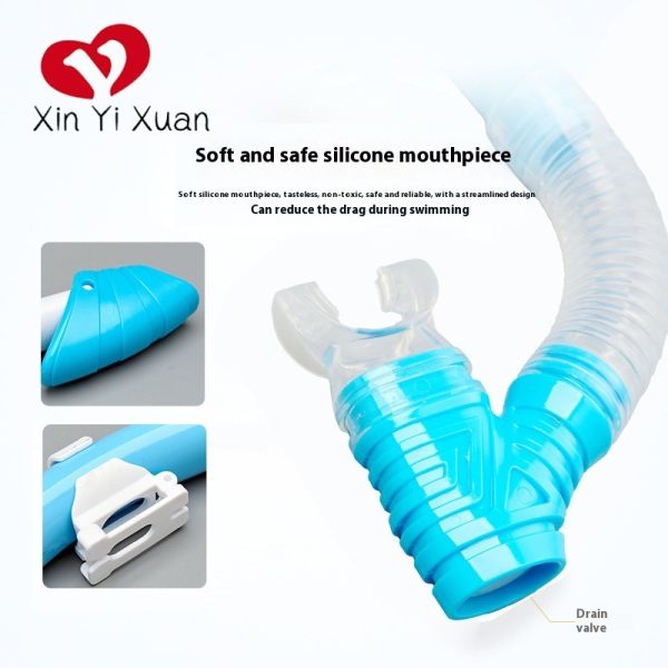 Children Diving Mask & Breathing Tube Set, Silicone Dry-Type Snorkel Floatation Mask, OEM Custom Processing Diving Goggles