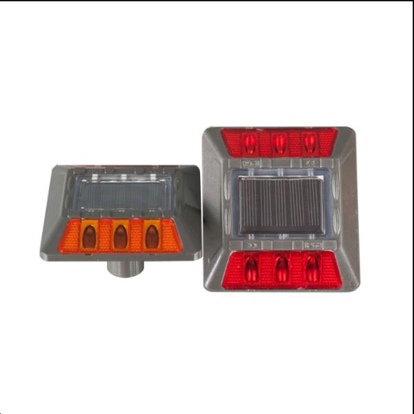 Waterproof IP>67 Aluminum 6 LED Solar Stud Lamp with 30 Tons Compression Resistance and 800m View Distance