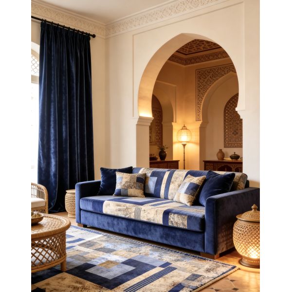 Desert Bedouin Style Geometric Patchwork Print Sofa Fabric