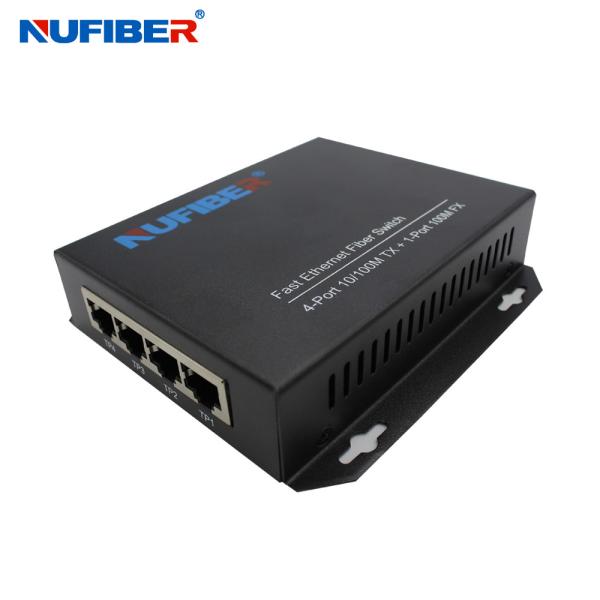 100M 4 Port Ethernet Switch 1310nm 20km Optical Ethernet Switch for CCTV IP Camera