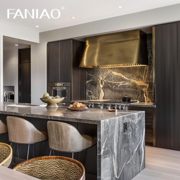 Современная роскошь Готовая к сборке Мебель интерьера Плоская упаковка Шкаф дизайн Шкаф Кухонные шкафы