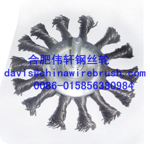 Knot Wire Wheel Brush, Shaft-mounted