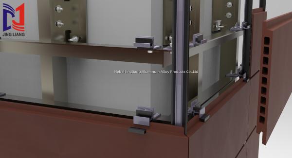 Terracotta Ventilated Facade Support System For 30mm Panel with High Performance Construction