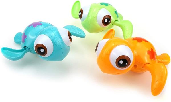 Silicone Swimming Turtle Bath Toy , Small Size Cute Sea Animal Bath Toys