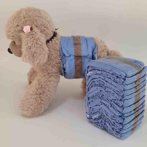 Pênis masculino para cão com lençol de cobertura de tecido não tecido macio e indicador de umidade ajustável incluído