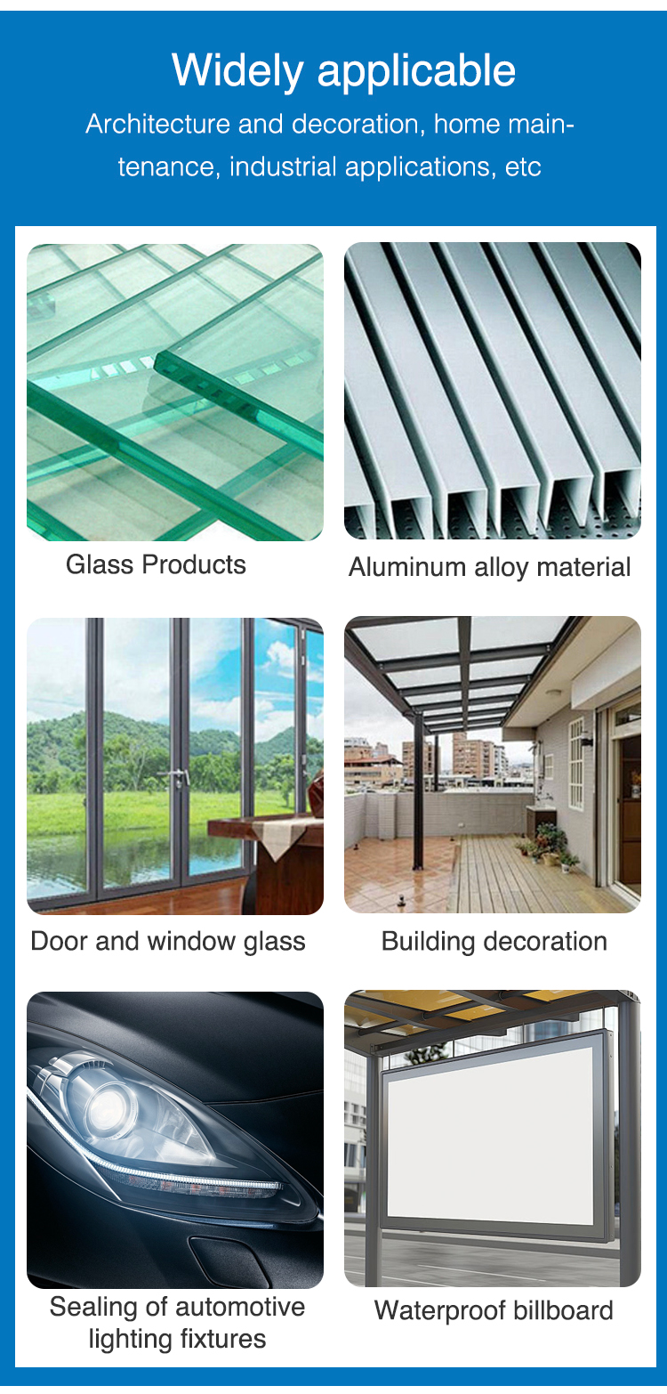 White Acrylic Silicone Sealant Curtain Wall Weather Resistant Glass