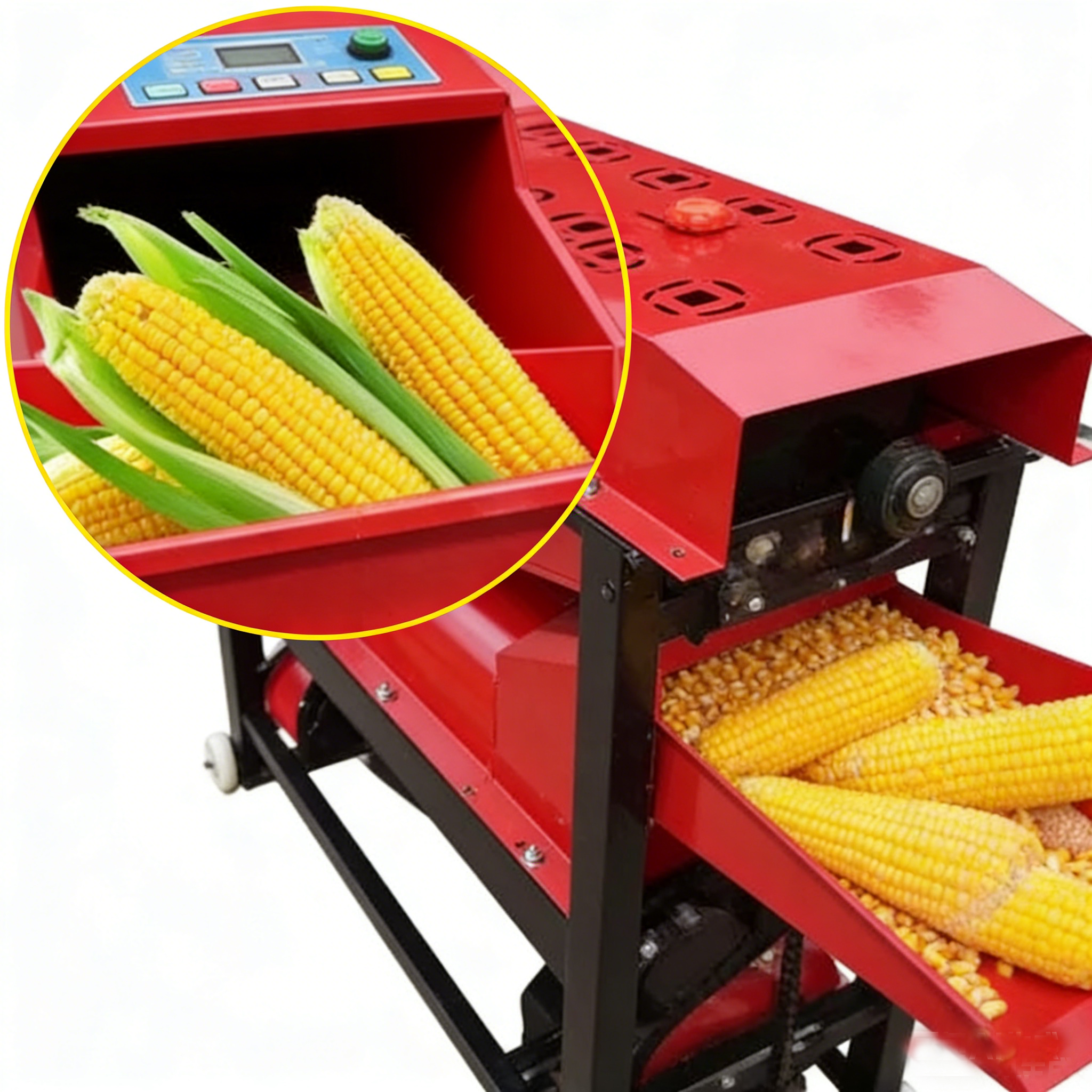 Heavy Duty Corn Threshing Peeling Machine Low Kernel Damage For Agriculture