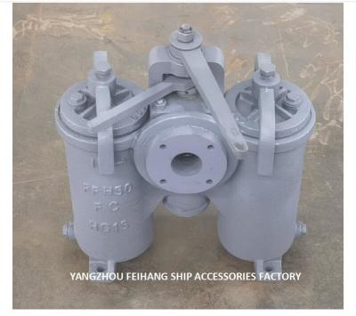 Shipbuilding Duplex Oil Strainers 5A-50A JIS F7208 ( H Type ) Body Cast Iron Filter Cartridge Stainless Steel