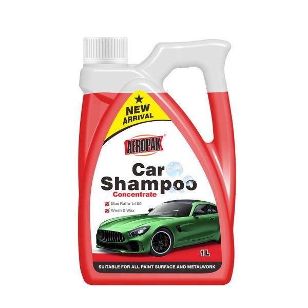 Aeropak 1000ml Professional High Foaming & Ceramic Coating Safe Lemon Fragrance Car Shampoo with Wax Plastic Bottle