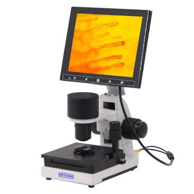 O microscópio A33.0220 biológico com 8 ângulo claro do diodo emissor de luz do LCD 400x da polegada ajusta