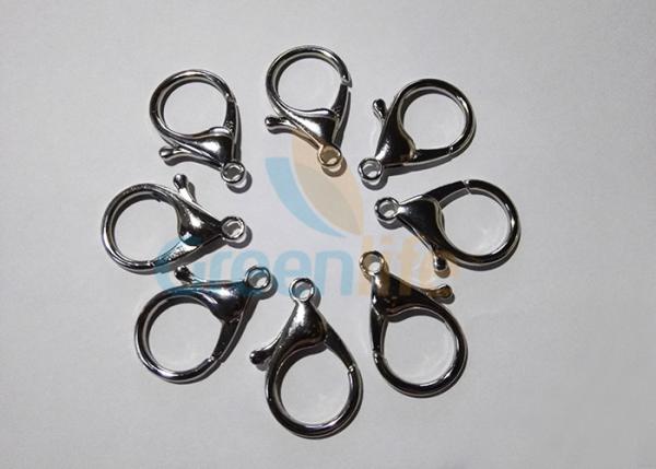 Zinc Alloy Nickle Plating Key Chain Hooks , Big Mouth Swivel Snap Hooks