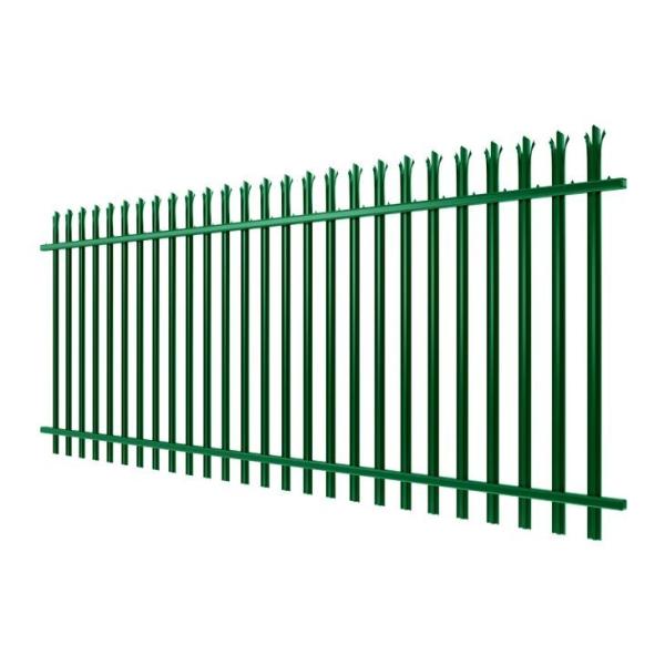 Height 1.8m 2.4m PVC Security Metal Palisade Fencing M8x30mm