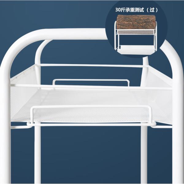 20kg Bearing Vegetable Rack Trolley , SS 4 Tier Storage Trolley