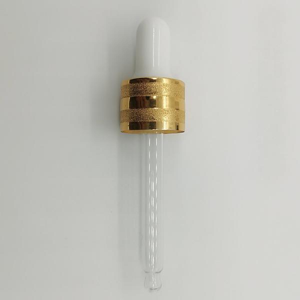 Gold Screw Essential Oil Dropper Tops Aluminum Plastic 13mm 15ml Dropper Cap