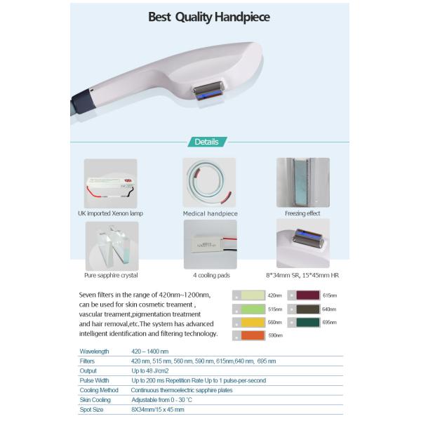 Multi functional Skin Rejuvenation Hair Removal IPL Machine 2000w