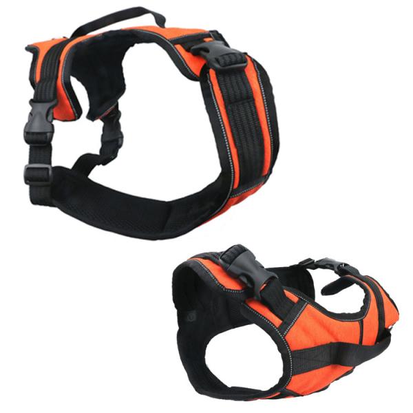 XXS-L Orange Tactical Dog Harness / Personalized No Pull Dog Harness Front Clip