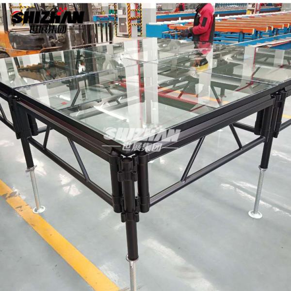 Material de vidro de alumínio da fase da plataforma do casamento do fardo do torneira da escada