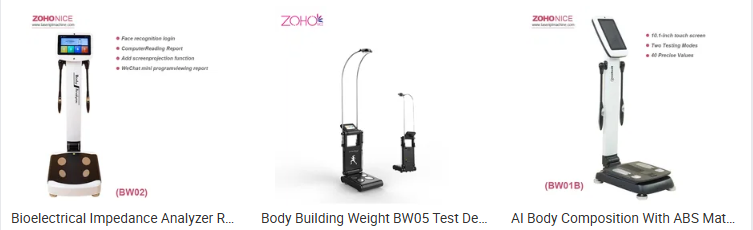 2 Handle 8 Point Contact 3D Body Scanner Measure Printer Include Body Composition Analyzer